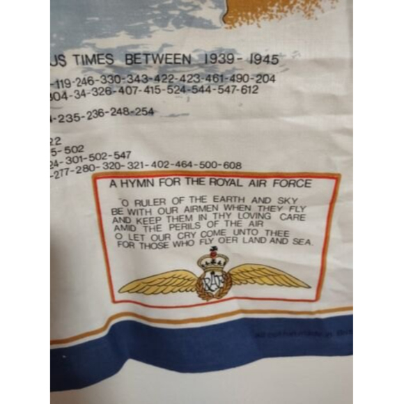 Vintage RAF Coastal Command Commemorative Cotton Tea Towel - Picture 5 of 11